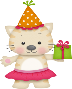 a cute birthday kitty